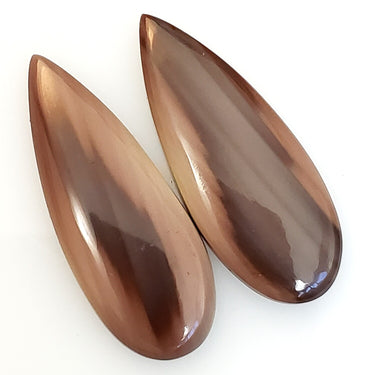 Natural Imperial Jasper Cabochon Pair 38x14mm